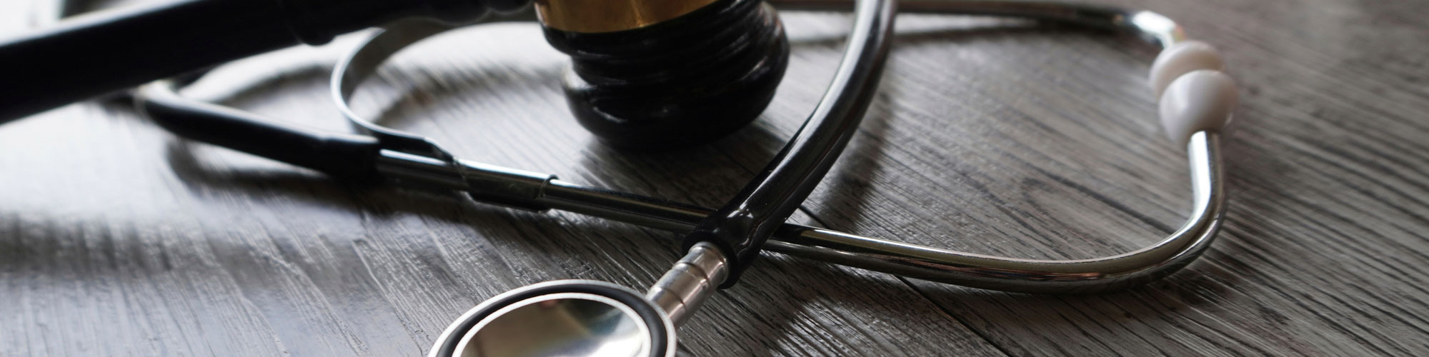 Judge gavel and stethoscope