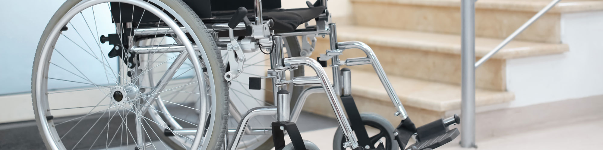 Wheelchair Next To Stairs
